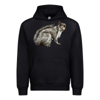 Black Gray Squirrel Urban Hoodie - LillyAllenDesigns