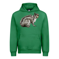 Emerald Gray Squirrel Urban Hoodie - LillyAllenDesigns