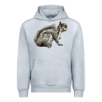 Heather Grey Gray Squirrel Urban Hoodie - LillyAllenDesigns