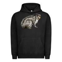 Pigment Black Gray Squirrel Urban Hoodie - LillyAllenDesigns