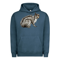 Pigment Midnight Navy Gray Squirrel Urban Hoodie - LillyAllenDesigns