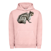 Pigment Salmon Gray Squirrel Urban Hoodie - LillyAllenDesigns
