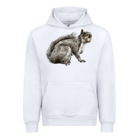 White Gray Squirrel Urban Hoodie - LillyAllenDesigns