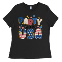 Black party in the usa Ladies Tee - MaliasSmallBusiness