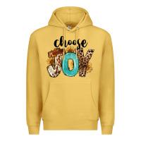 Antique Gold Western Choose Joy Premium Hoodie - FaDigitalArtStudio