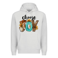 Dove Grey Western Choose Joy Premium Hoodie - FaDigitalArtStudio