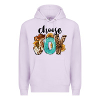 Lilac Western Choose Joy Premium Hoodie - FaDigitalArtStudio
