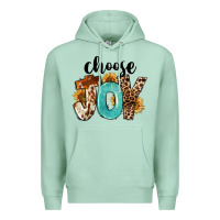 Seafoam Western Choose Joy Premium Hoodie - FaDigitalArtStudio