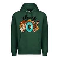 Sports Green Western Choose Joy Premium Hoodie - FaDigitalArtStudio