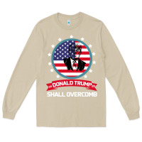 Mushroom DONALD TRUMP 2016 WE SHALL OVERCOMB Long Sleeve Tee - Bettercallsaul