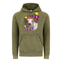 Vintage Olive Mardi Gras Longhorn Calf Vintage Hoodie - LillyAllenDesigns