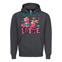 Smoke love you a latte Zipper Hoodie - OliviaCreatesArt