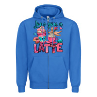 True Royal love you a latte Zipper Hoodie - OliviaCreatesArt