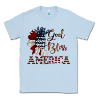 Dusty Blue god bless america Classic Tee - JahusDesignShop