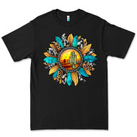 Black sunset sunflower Premium Tee - JahusDesignShop