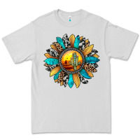 Dove Grey sunset sunflower Premium Tee - JahusDesignShop