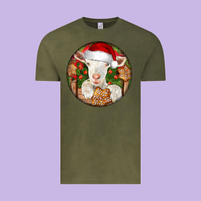 Baby Cashmere Goat Christmas Vintage Tee Designed By Lillyallendesigns