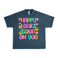 Midnight Navy happy looks good on you Urban Heavy Tee - Artiststas