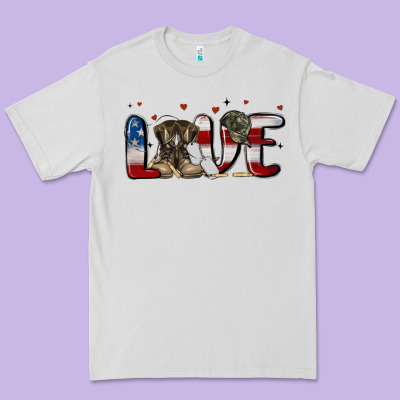 Love Army Premium Tee Designed By Maliassmallbusiness