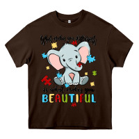 Chocolate Brown what makes you different is what makes you beautif Heavy Core Tee - MaliasSmallBusiness