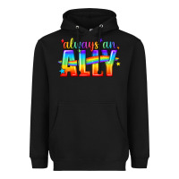Black Always An Ally Pride LGBTQ Heavyweight Hoodie - BundleAndBundleShop