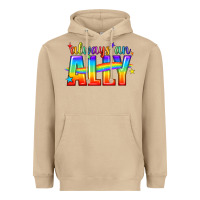 Mushroom Always An Ally Pride LGBTQ Heavyweight Hoodie - BundleAndBundleShop