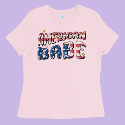 American Babe Ladies Tee Designed By Maliassmallbusiness