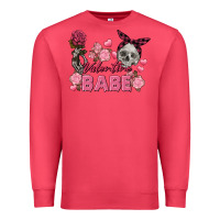 Cardinal Valentine Babe Valentine's Day Skull Premium Sweatshirt - FaDigitalArtStudio