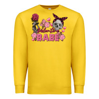 Lemon Valentine Babe Valentine's Day Skull Premium Sweatshirt - FaDigitalArtStudio