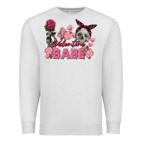 Oatmeal Heather Valentine Babe Valentine's Day Skull Premium Sweatshirt - FaDigitalArtStudio