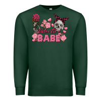 Sports Green Valentine Babe Valentine's Day Skull Premium Sweatshirt - FaDigitalArtStudio