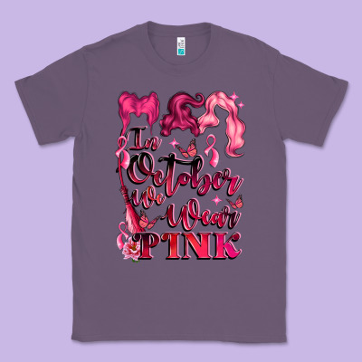 In October We Wear Pink Classic Tee Designed By Lillyallendesigns