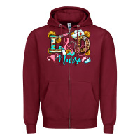 Burgundy labor and delivery nurse Zipper Hoodie - OliviaCreatesArt