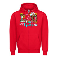 Red labor and delivery nurse Zipper Hoodie - OliviaCreatesArt