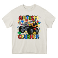 Cream autism crusher Heavy Core Tee - MaliasSmallBusiness