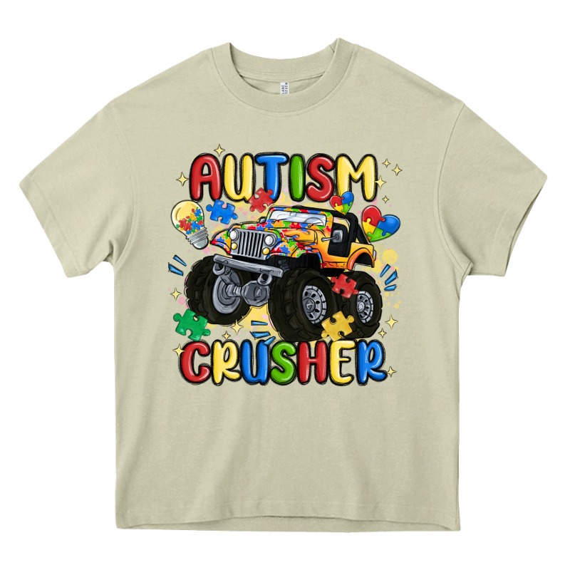 Autism Crusher Heavy Core Tee by MaliasSmallBusiness | Teevron