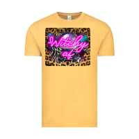 Vintage Mustard Witchy Af Crystal Ball Vintage Tee - LillyAllenDesigns