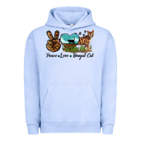 Pigment Grape Ice Peace Love Bengal Cat Urban Hoodie - LillyAllenDesigns