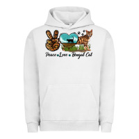 Peace Love Bengal Cat Urban Hoodie | Teevron