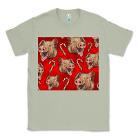 Matcha Yorkshire Pig And Candy Cane Classic Tee - LillyAllenDesigns