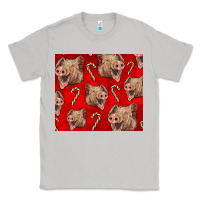 Moon Dust Yorkshire Pig And Candy Cane Classic Tee - LillyAllenDesigns