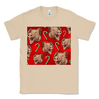Mushroom Yorkshire Pig And Candy Cane Classic Tee - LillyAllenDesigns