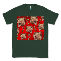 Sports Green Yorkshire Pig And Candy Cane Classic Tee - LillyAllenDesigns