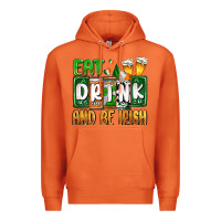 Carrot St. Patrick's Eat drink and be Irish Premium Hoodie - OliviaCreatesArt