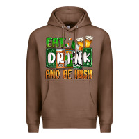 Chestnut St. Patrick's Eat drink and be Irish Premium Hoodie - OliviaCreatesArt