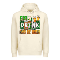Sandshell St. Patrick's Eat drink and be Irish Premium Hoodie - OliviaCreatesArt