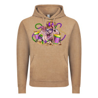 Vintage Coffee Mardi Gras pig Vintage Hoodie - LillyAllenDesigns