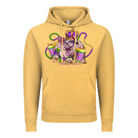 Vintage Mustard Mardi Gras pig Vintage Hoodie - LillyAllenDesigns