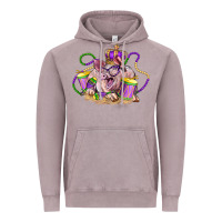 Vintage Zinc Mardi Gras pig Vintage Hoodie - LillyAllenDesigns