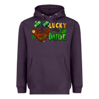 Plum lucky dude saint patrick's bearded man Heavyweight Hoodie - FaDigitalArtStudio